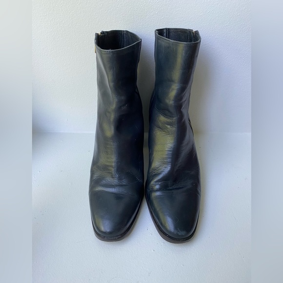 Jcrew dark navy leather booties - Picture 2 of 9